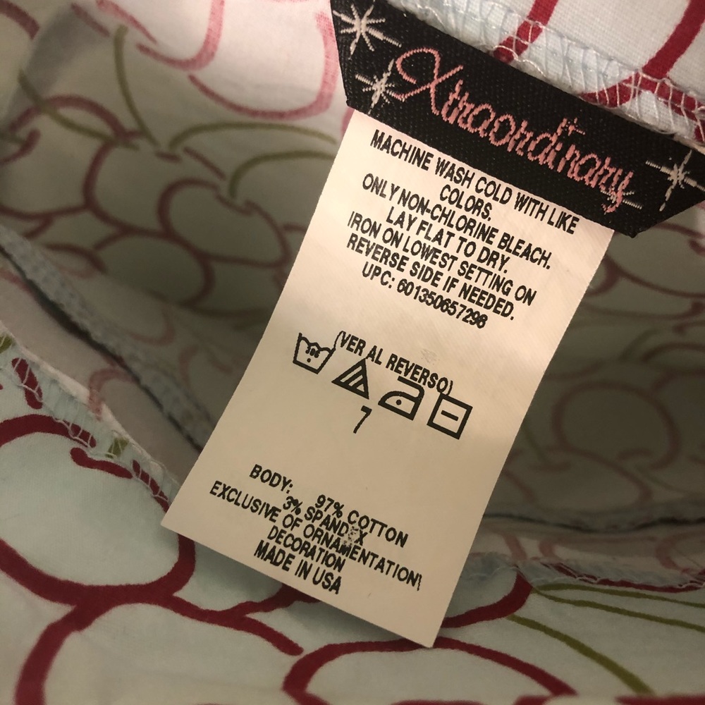 Xtrodinary graphic blue cherry print skirt - Picture 4 of 5